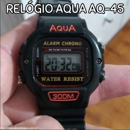 Adicione um toque de elegância e funcionalidade ao seu dia a dia com o relógio Aqua AQ-45, projetado para resistir a atividades aquáticas e complementar qualquer estilo. Adicione um toque de elegância e funcionalidade ao seu dia a dia com o relógio Aqua AQ-45, projetado para resistir a atividades aquáticas e complementar qualquer estilo.