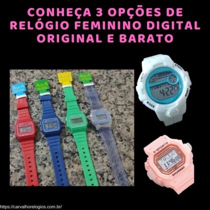Relógio femininos digital original e barato Relógio femininos digital original e barato