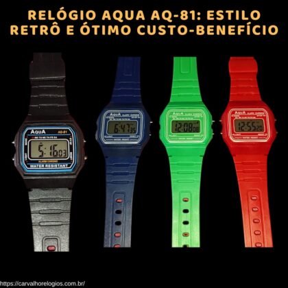 Relógio Aqua AQ-81: Estilo Retrô e ótimo Custo-Benefício Relógio Aqua AQ-81: Estilo Retrô e ótimo Custo-Benefício