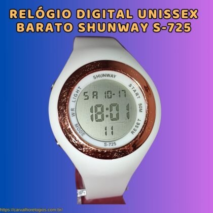 Relógio digital unissex barato Shunway S-725 Relógio digital unissex barato Shunway S-725