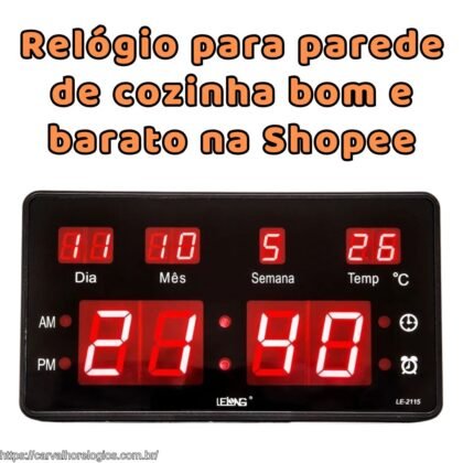 Relógio para parede de cozinha bom e barato na Shopee. Relógio para parede de cozinha bom e barato na Shopee.