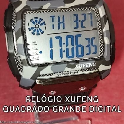relógio Xufeng quadrado grande digital relógio Xufeng quadrado grande digital