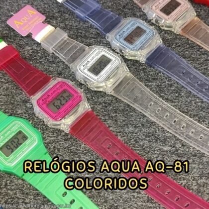 relógios Aqua AQ-81 coloridos relógios Aqua AQ-81 coloridos